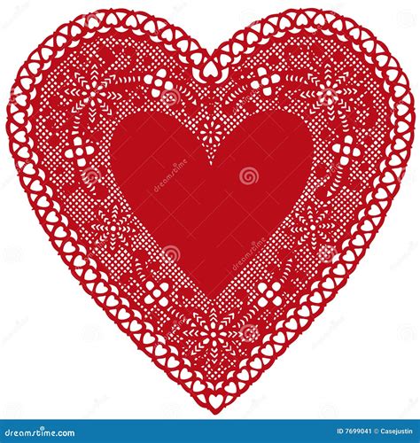 Lace Heart Cartoon Vector 10679599