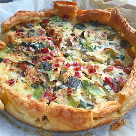 Quiche Met Spekjes En Prei FOOD I LOVE Recept Met Spekjes Recept Spekjes Gezonde Quiche