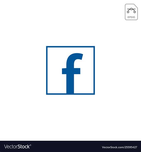 Facebook Icon Or Logo Symbol Element Isolated Vector Image