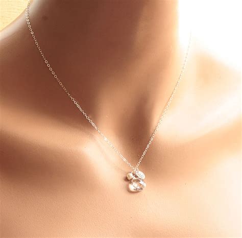 Bridesmaid Necklace Gift Set Of FOUR 4 Sterling Silver Etsy
