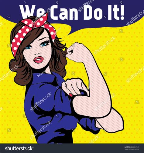 we can do it iconic woman s fist symbol of female power and industry cartoon woman with can do