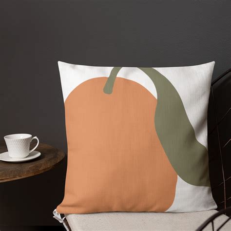 Large Peach Premium Pillow Boho Peach Throw Pillow Trendy Etsy
