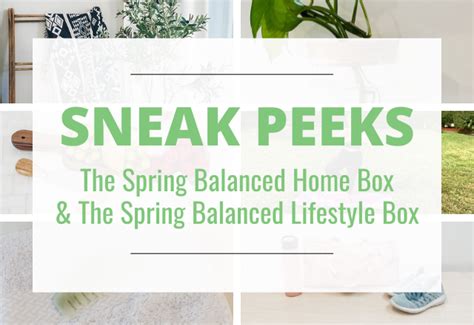 Sneak Peek Into The Spring Balanced Boxes The Balanced Company Inc