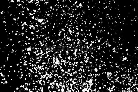 White Snow Falling Down On Black Background Stock Photo Image Of