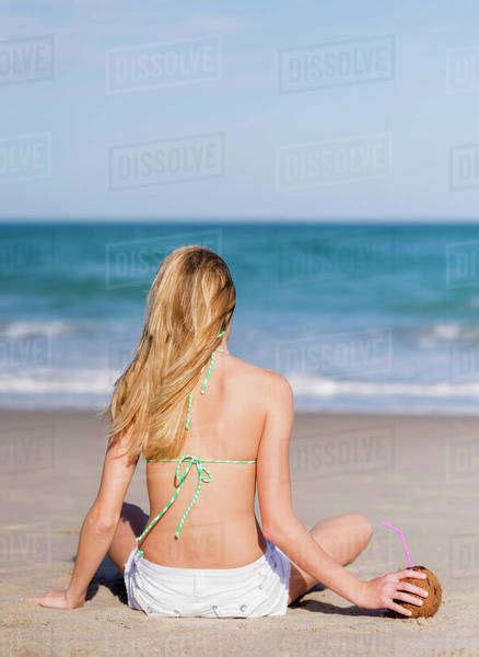 Babe Woman On Beach Stock Photo Dissolve