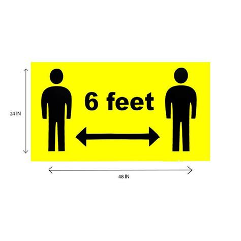 6 Feet Apart Sign