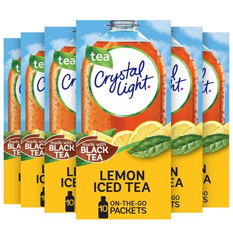 Crystal Light Lemon Iced Tea Naturally Flavored Powdered Drink Mix 60