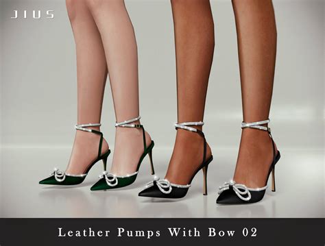 Sims 4 Leather Pumps With Bow 02 The Sims Book