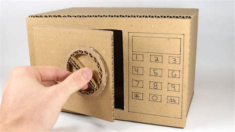 Wow Amazing Cardboard Safe With Number Keypad Diy At Home Youtube