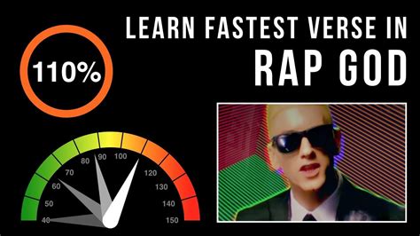Learn Eminem S Fastest Verse In Rap God Slowed Down Scrolling Lyrics Youtube Rap God