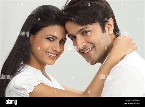 Indian Couple Romancing Stock Photo Alamy