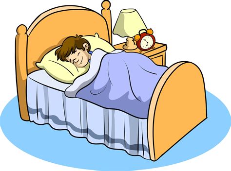 Boy Sleeping In His Bed Cartoon Vector 12576665 Vector Art At Vecteezy