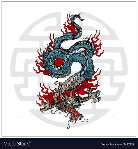 Japanese Dragon Tattoo Royalty Free Vector Image