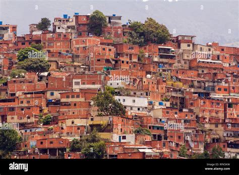 Some Slum On Hills In Caracas Venezuela Stock Photo Alamy