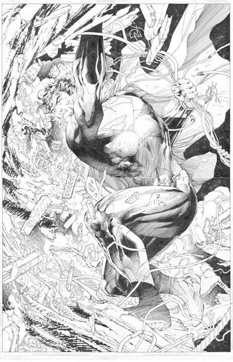Superman Unchained By Jim Lee And Scott Williams Comic Book Artwork