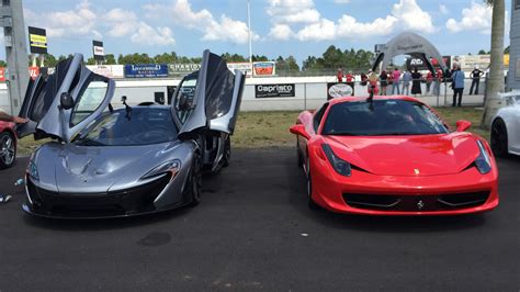 Mclaren P1 And Ferrari 458 At Palm Beach International Raceway For