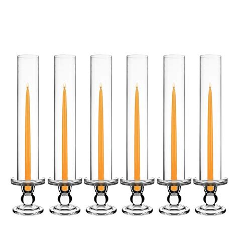 Glass Candle Holder H 3 75 With Candle Chimney Tube Sleeves