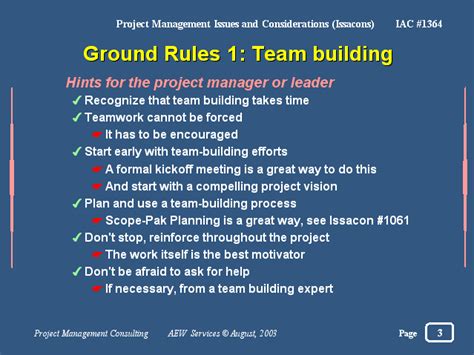 Ground Rules 1 Team Building