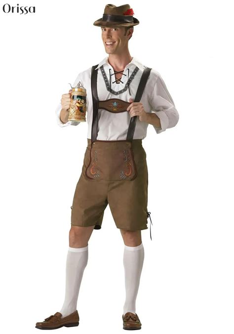 adult oktoberfest costume lederhosen bavarian octoberfest german festival beer halloween for men