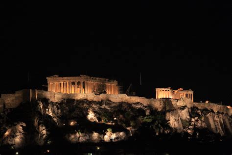 The Acropolis Lit Up At Night In Athens Greece Acropolis Travel