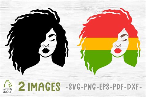 Juneteenth Svg Black Woman Svg African American Woman Face Svg By Green