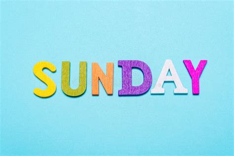 Word Sunday Made Of Colorful Letters Stock Image Image Of Sunday