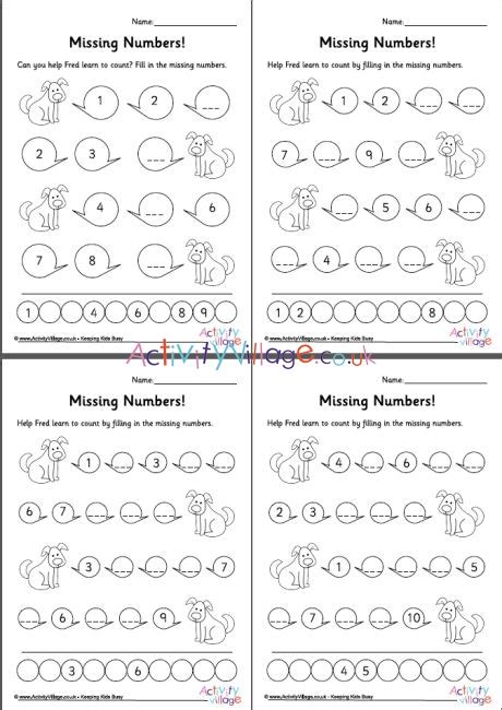 Missing Numbers Worksheet 01 Math For Kids Mocomi Missing Numbers