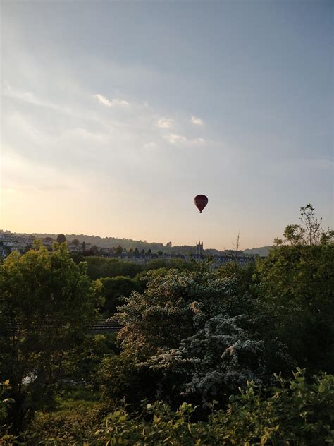 A Balloon Over Bath England At Dusk R Pics