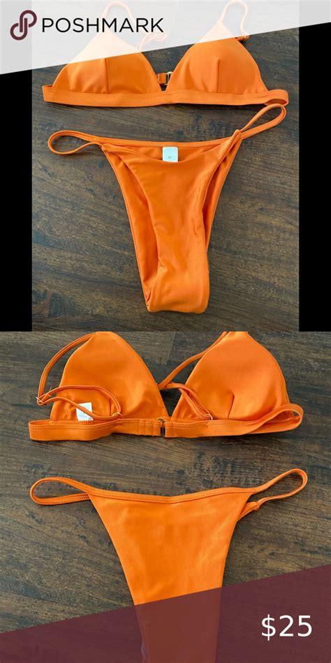 orange bikini size medium in 2020 orange bikini bikinis womens swim