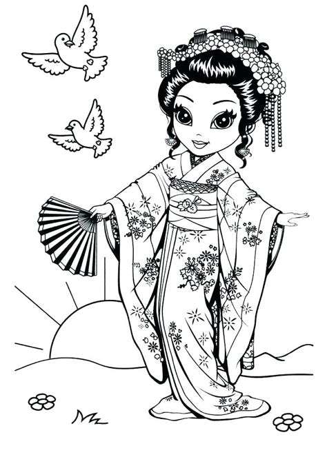 Chinese Girl Coloring Pages At Free Printable Colorings Pages To Print And Color