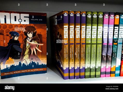 No 6 Novel Series On A Shelf Atsuko Asano Stock Photo Alamy