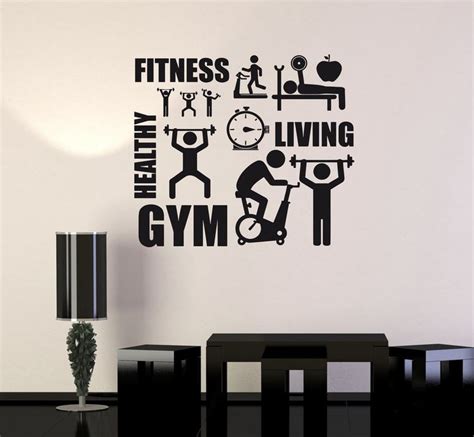 Vinyl Decal Fitness Healthy Lifestyle Sport Motivation Decor Wall