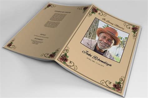 8 Page Funeral Booklet Template V510 Funeral Program Template