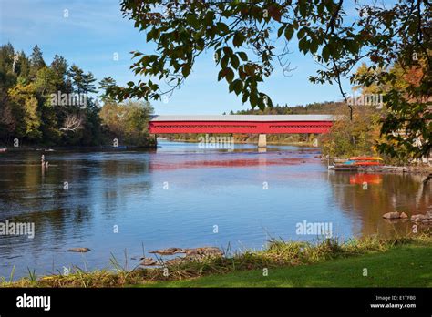 Wakefield Covered Bridge Gatineau River Wakefield Quebec Canada