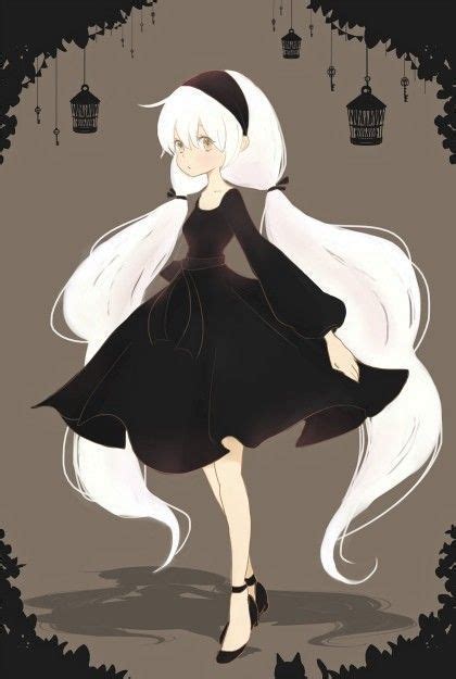 Creepy Anime Girl With White Hair