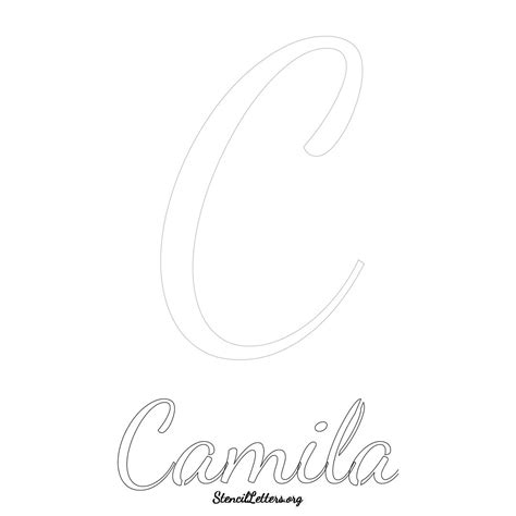Camila Free Printable Name Stencils With 6 Unique Typography Styles And