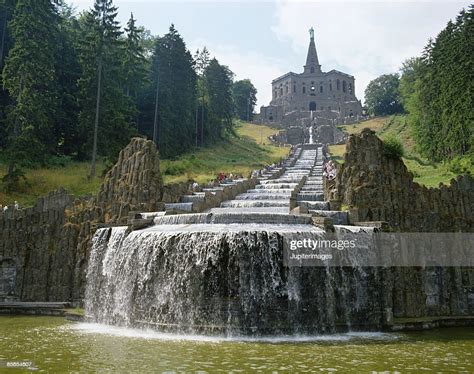 Castle And Waterfall Hesse Germany High Res Stock Photo Getty Images