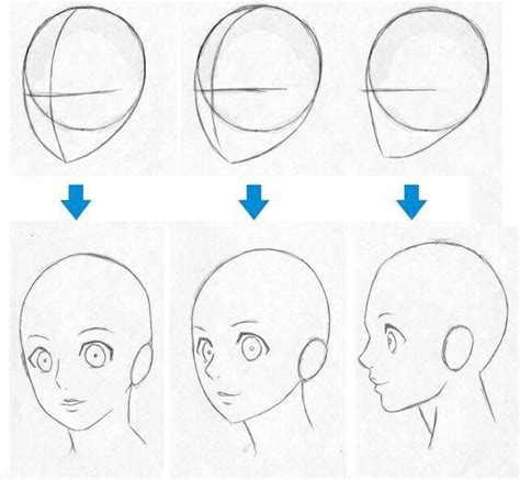 How To Draw An Alien Head With Different Angles And Hairline Options