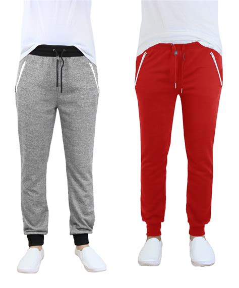 Gbh Mens Jogger Sweatpants With Zipper Pockets 2 Pack Walmart