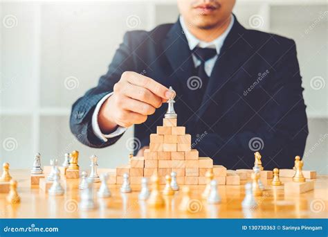 Businessman Playing Chess Game Planning Of Leading Strategy Successful