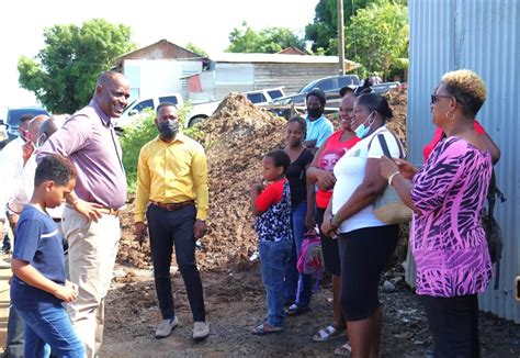 dominica pm roosevelt skerrit visits canefield east housing development site shares update