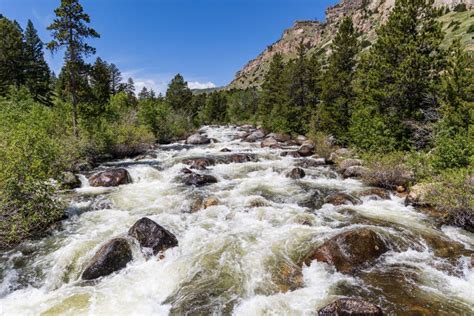 Whitewater Of The Middle Popo Agie River At Sinks Canyon Lander