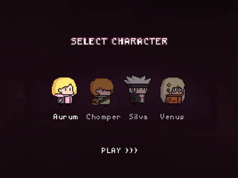 Pixel Game Art Character Select Uianimation By Aditya Rahmanda On