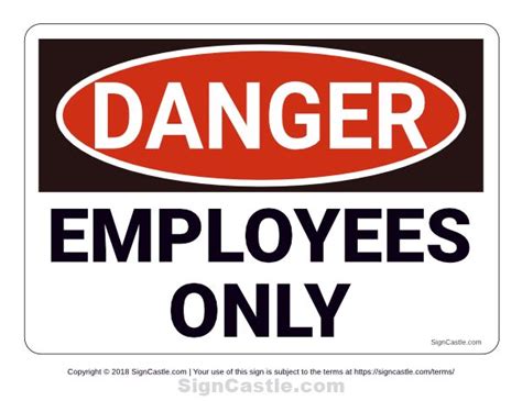 Free Printable Employees Only Danger Sign Download It At