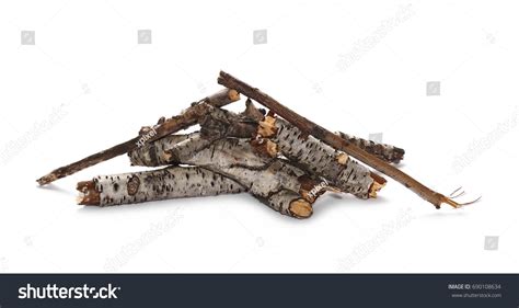 Dry Branches Pile Fire Isolated On Stock Photo 690108634 Shutterstock