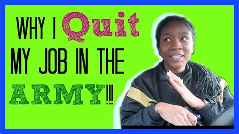 Why I Quit My Job In The Army Youtube