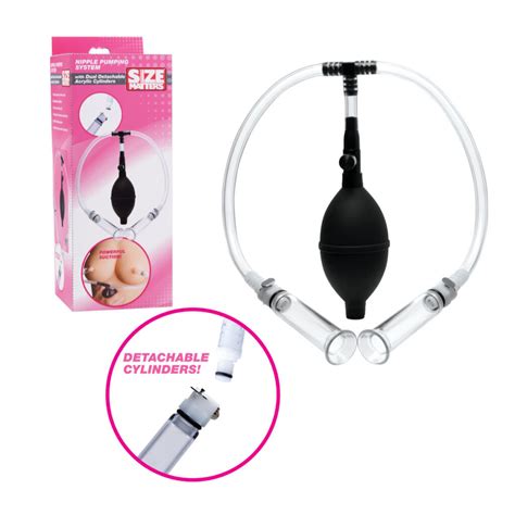 Size Matters Nipple Pumping System With Detachable Cylinders Clear Eve S Adult