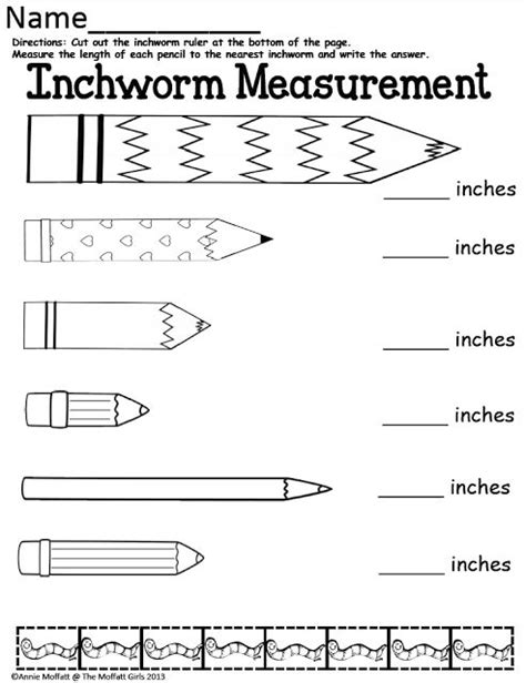 Measuring In Inches Worksheet Kindergarten