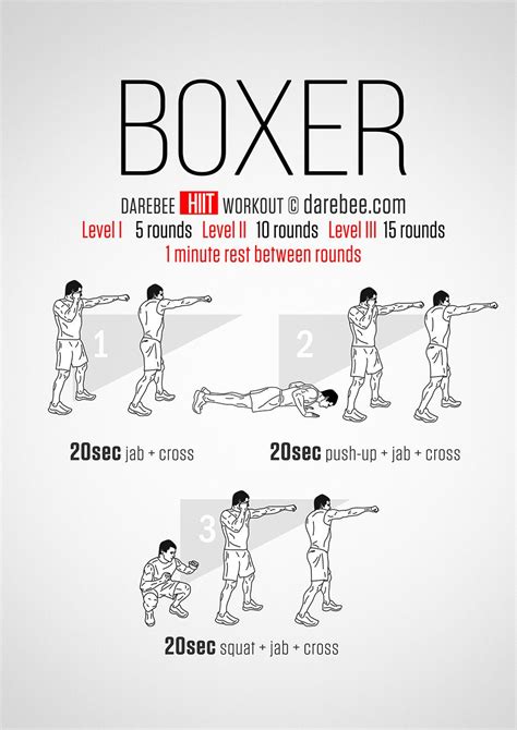 Boxer Hiit Workout Boxing Training Workout Kickboxing Workout Home
