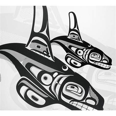 Indian Whale Art Haida Art Pacific Northwest Art Native Art